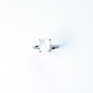 Clear quartz ring amplifying energy and focus, affordable gemstone jewellery gift for meditation