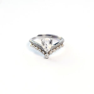 clear quartz ring for purity and a connection to infinite