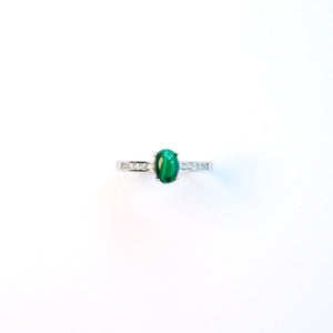 Natural malachite gemstone silver ring, everyday wear jewellery for transformation