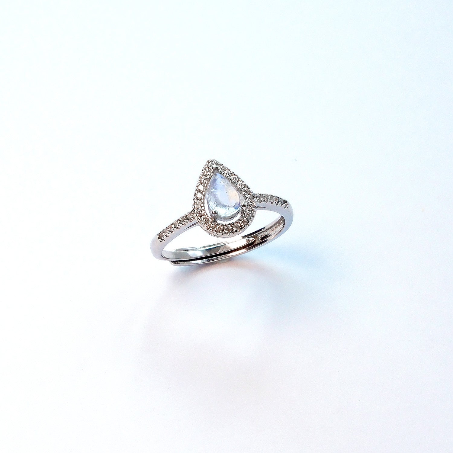 Harmony Keeper moonstone sterling silver ring for calm focus during work meetings